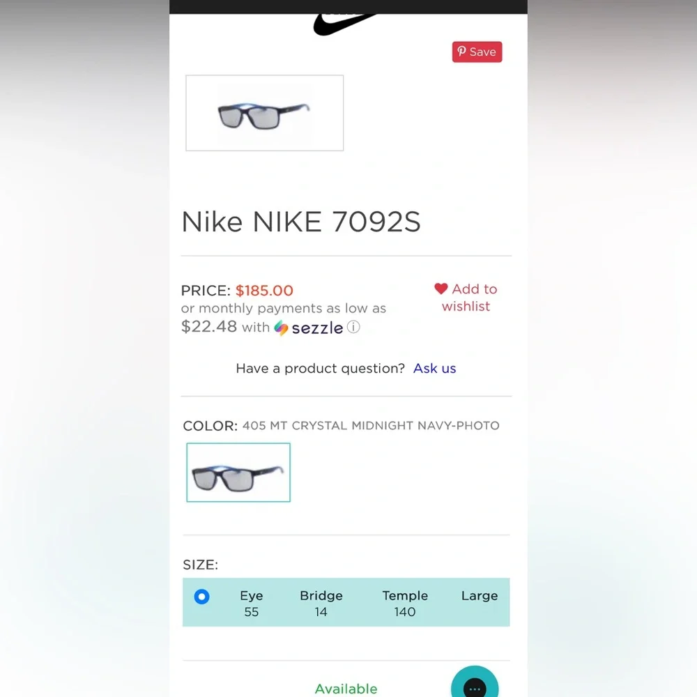 NIKE 7092S Sunglasses - Navy Blue